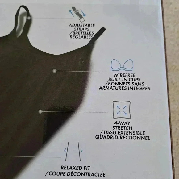 New! 32 Degrees Cool Cami Tank Small Black Grey Built In Bra  | 2 pack - Picture 11 of 13
